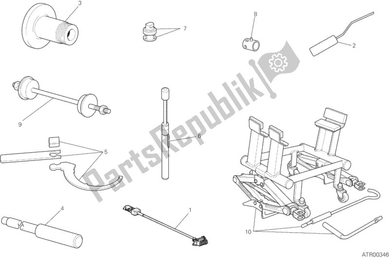 All parts for the Workshop Service Tools, Frame of the Ducati Diavel Xdiavel S USA 1260 2018
